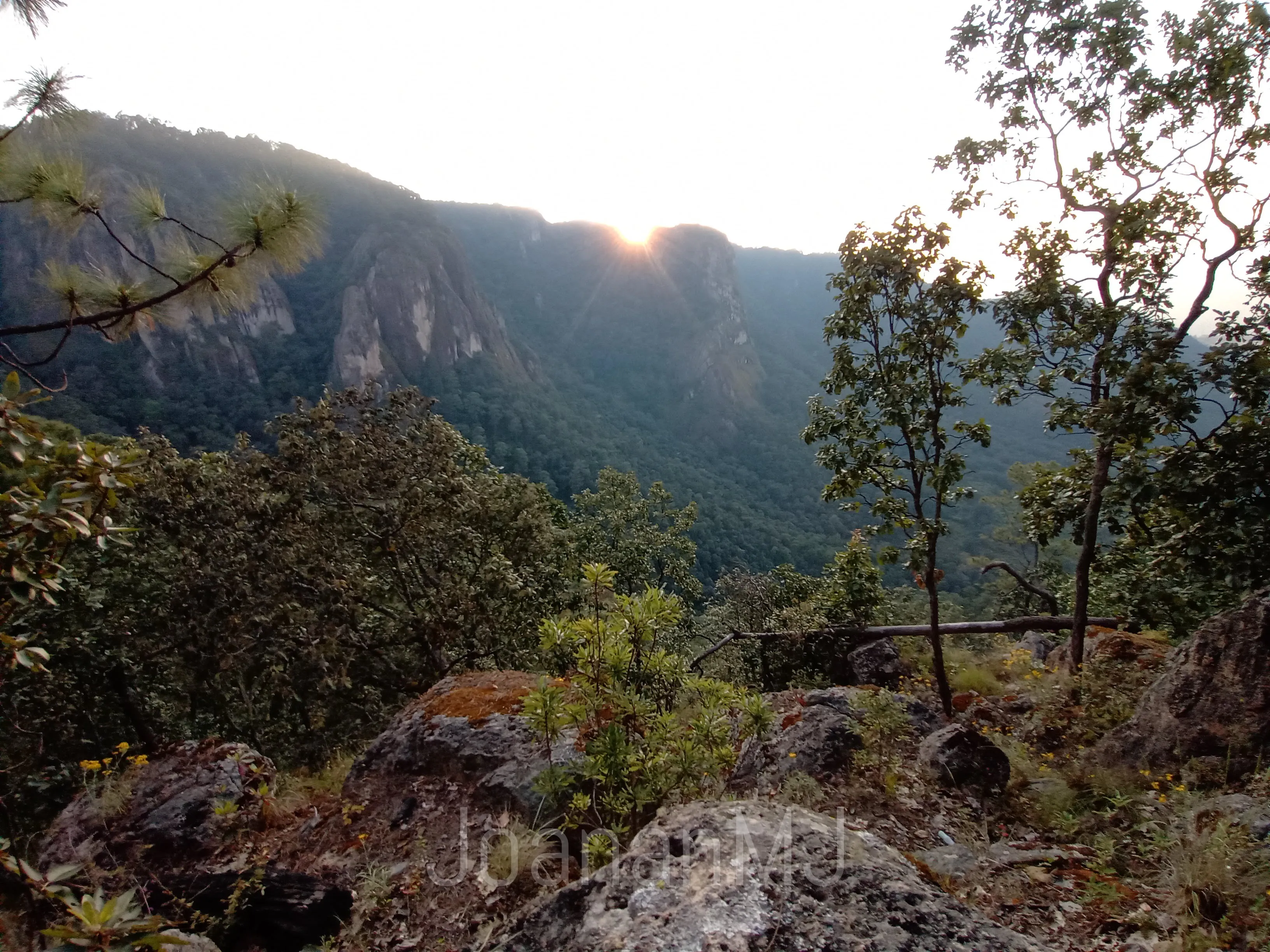Panorámica de Villa de Colorines con bosque y montañas